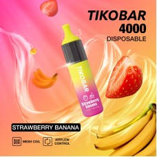 Одноразовая Электронная Сигарета TIKOBAR Strawberry Banana 4000 Затяжек