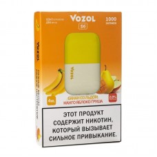 Одноразовая электронная сигарета Vozol D6 1000 затяжек Банан Со Льдом Манго Яблоко Груша