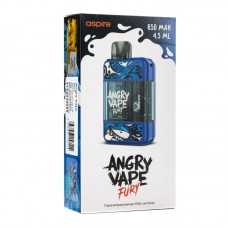 Электронная pod система Brusko Angry Vape Fury 650 mAh Blue (Синий)