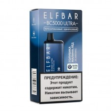 Одноразовая электронная сигарета ElfBar Blue Razz Ice (Голубика малина лед) 5000 затяжек Ultra